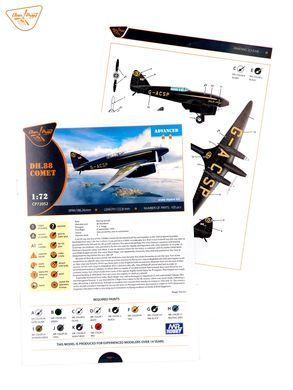 Британский двухмоторный самолет DH.88 Comet G-ACSP, 1:72, Clear Prop, CP72052 (Сборная модель)