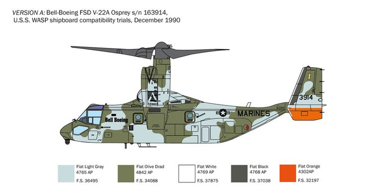 Конвертоплан V-22 Osprey, 1:72, Italeri, 1463 (Збірна модель)