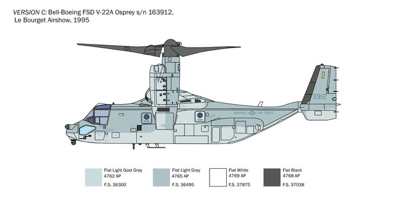 Конвертоплан V-22 Osprey, 1:72, Italeri, 1463 (Сборная модель)