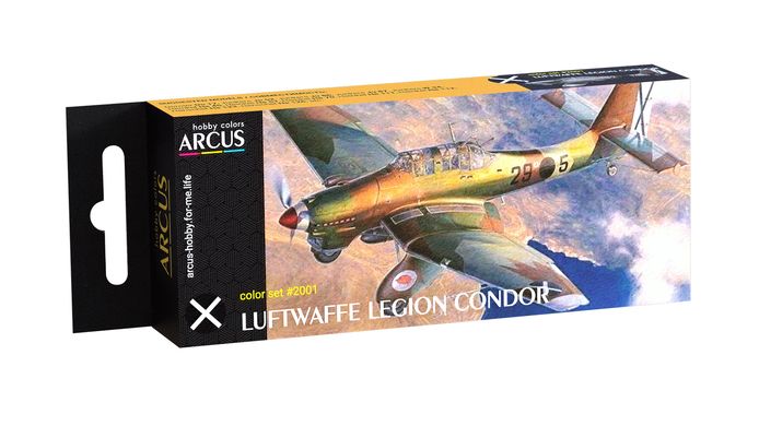Набор эмалевых красок "Luftwaffe Legion Condor", Arcus, 2001