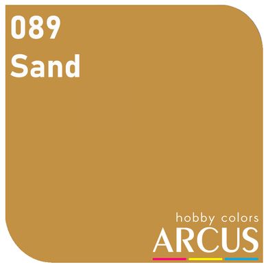 Краска Arcus E089 Песочный, матовый (Sand), 10 мл, эмалевая