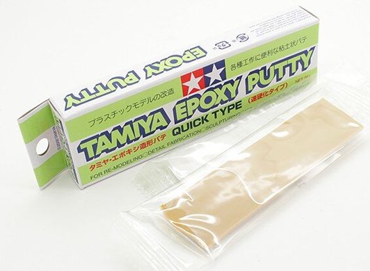 Эпоксидная шпатлёвка для пластиковых моделей Tamiya Epoxy Putty (Quick Type), 87051
