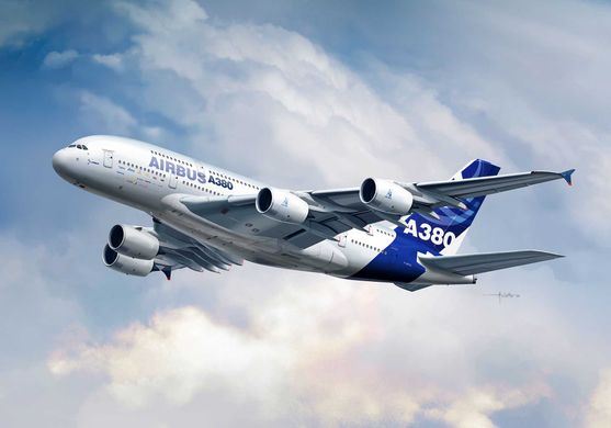 Збірна модель Airbus A380, Пасажирський літак, 1:288, Revell, 63808 (Подарунковий набір)