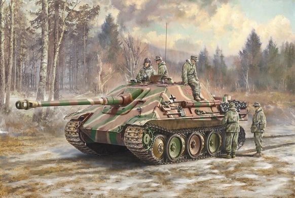 Немецкая САУ Sd.Kfz.173 Jagdpanther с экипажем в зимней униформе, 1:35, ITALERI, 6564