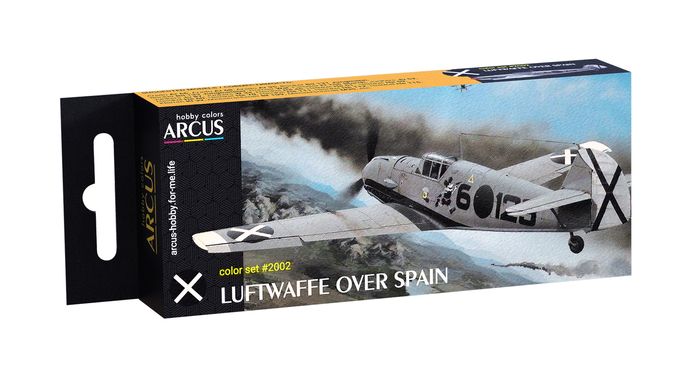 Набор эмалевых красок "Luftwaffe over Spain", Arcus, 2002