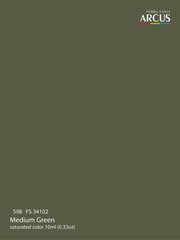 Краска Arcus A598 FS 34102 Medium Green, акриловая