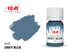 1075 Серо-синий, акриловая краска, ICM, 12 мл