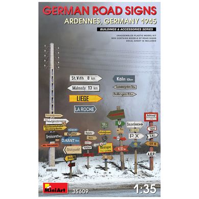 Німецькі Дорожні Знаки (Арденни, Німеччина 1945), 1:35, MiniArt, 35609