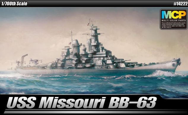 Линкор USS Missouri BB-63, 1:700, Academy, 14222 (Сборная модель)