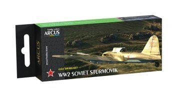 Набор акриловых красок "WW2 Soviet Sturmovik", Arcus, A1001