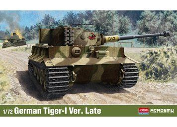 Збірна модель танк Tiger I, пізня версія, 1:72, Academy, 13431
