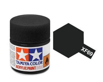 XF-69, Акрилова фарба Tamiya Mini, НАТО чорний (матова), 10 мл, 81769