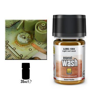 Смывка "Light Rust Wash", эмалевая, Ammo Mig, A.MIG-1004