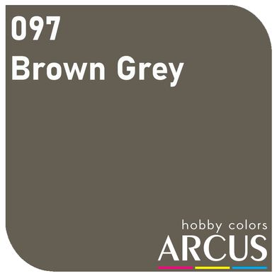 Краска Arcus E097 Серо-оливковый (Brown Grey), 10 мл, эмалевая