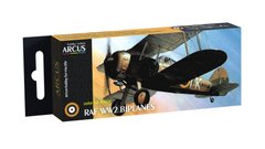 Набір емалевих фарб "RAF WW2 Biplanes", Arcus, 3004