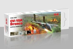 Набір акрилових фарб для OV-10A Bronco, 6 шт., ICM, 3008