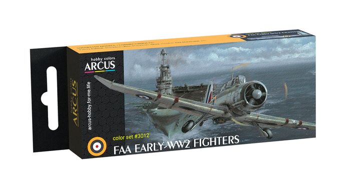 Набор эмалевых красок "FAA Early-WW2 Fighters", Arcus, 3012