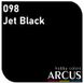 Фарба Arcus E098 Чорний, матовий (Jet Black), 10 мл, емалева