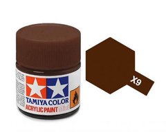 X-9, Акриловая краска Tamiya Mini X-9 коричневый (глянцевая), 10 мл, 81509