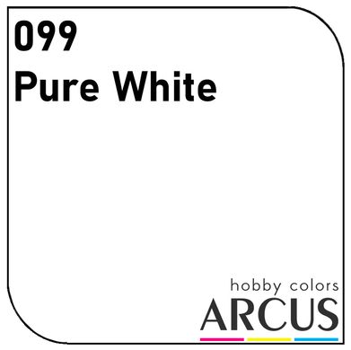 Краска Arcus E099 Белый, матовый (Pure White), 10 мл, эмалевая