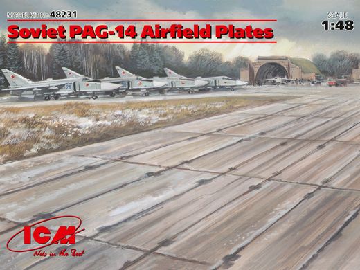 Радянські аеродромні плити ПАГ-14 (32 шт.), 1:48, ICM, 48231