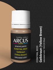 Краска Arcus 206 RAL 8020 Gelbbraun, 10 мл, эмалевая