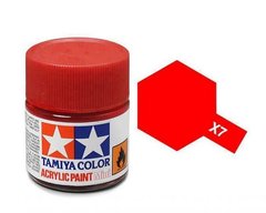 X-7, Акриловая краска Tamiya Mini X-7 красный (глянцевая), 10 мл, 81507