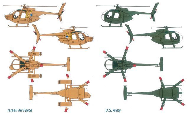 Збірна модель Гелікоптер AH-6 Night Fox, 1:72, Italeri, 017