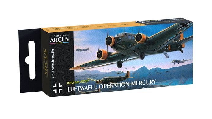 Набор эмалевых красок "Luftwaffe Operation Mercury", Arcus, 2007