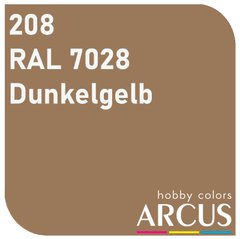 Краска Arcus E208 RAL 7028 Dunkelgelb, 10 мл, эмалевая
