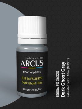 Краска Arcus E585 FS 36320 Dark Ghost Gray, 10 мл, эмалевая
