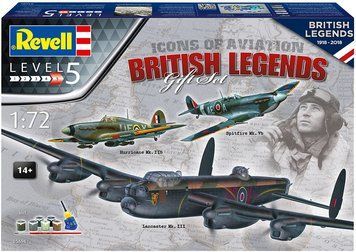 Авіалегенди Британії (3 моделі в наборі), 1:72, Revell, 05696 (Подарунковий набір)