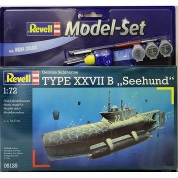 Підводний човен German Submarine Type XXVII B "Seehund" 1:72, Revell, 65125 - Подарунковий набір