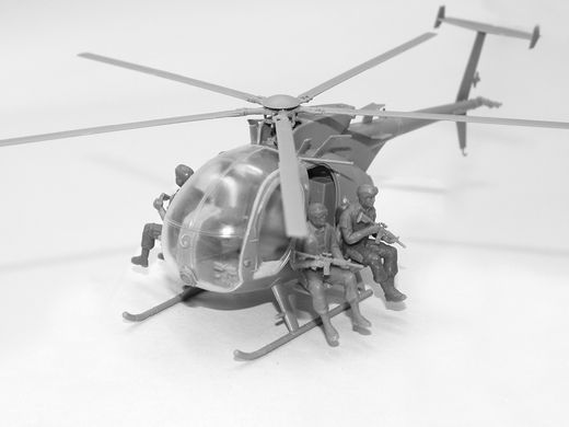 Збірна модель Штурмова група Delta Force з MH-6J, 1:48, ICM, 48371