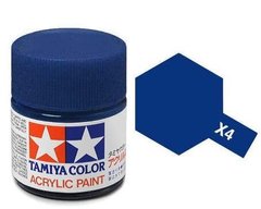 X-4, Акриловая краска Tamiya Mini X-4 синий (глянцевая), 10 мл, 81504