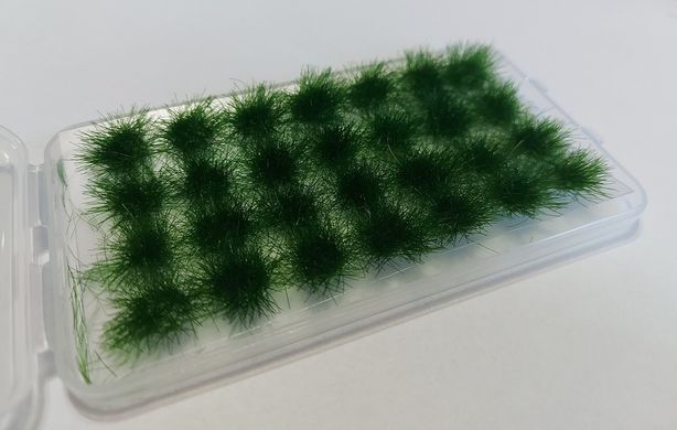 Пучки трави для діорам і макетів, темно-зелені, 28 шт. (8-10 мм)
