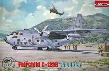 Военно-транспортный самолет Fairchild HC-123B Provider, 1:72, Roden, 056 (Сборная модель)