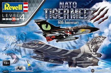 Истребители "Tornado и F-16 NATO Tiger Meet 60th Anniversary, 1:72, Revell, 05671 (Подарочный набор)