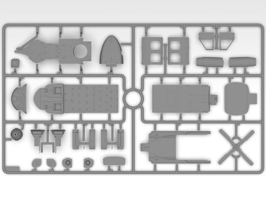 Збірна модель гелікоптер MH-60L Black Hawk з екіпажем, 1:48, ICM, 48364