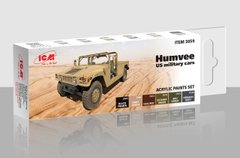 Набір акрилових фарб для військових автомобілів Humvee США, ICM, 3059