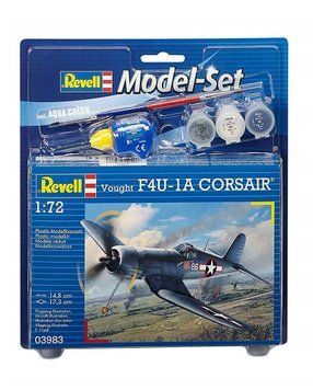 Сборная модель Истребитель Vought F4U-1A Corsair (Подарочный набор), 1:72, Revell, 63983