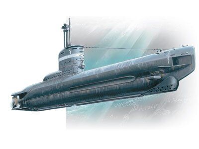 Немецкая подводная лодка U-Boat Type ХХІІІ,1:144, ICM, S.004 (Сборная модель)