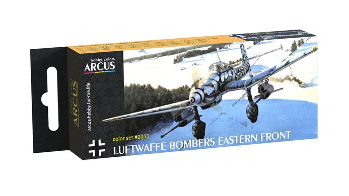 Набір емалевих фарб "Luftwaffe Bombers Eastern Front", Arcus, 2011