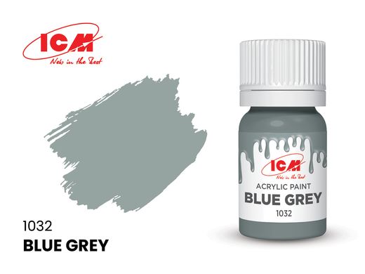 1032 Синьо-сірий, акрилова фарба, ICM, 12 мл