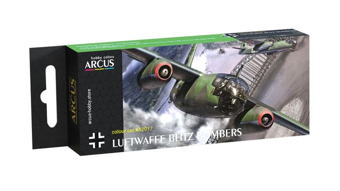 Набір акрилових фарб "Luftwaffe Blitz Bombers", Arcus, A2017