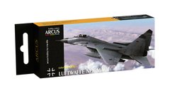 Набор эмалевых красок "Luftwaffe Norm 90J", Arcus, 2052