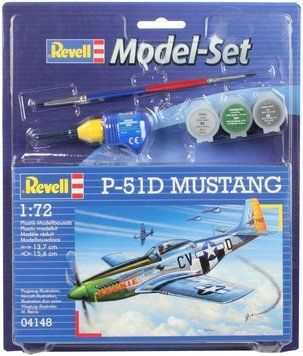 Истребитель P-51D Mustang, 1:72, Revell, 64148 (Подарочный набор)