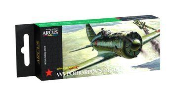 Набор акриловых красок "VVS Polikarpov's Fighters", Arcus, А1011