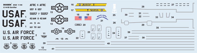 Транспортний літак "Lockheed C-141B Starlifter", 1:144, Roden, 325