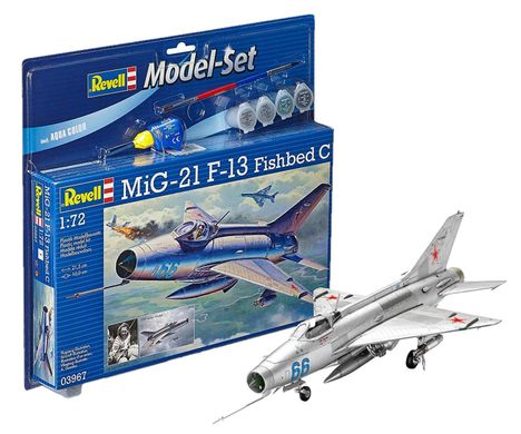 Винищувач МіГ-21 F-13 Fishbed C (Подарунковий набір), 1:72, Revell, 03967